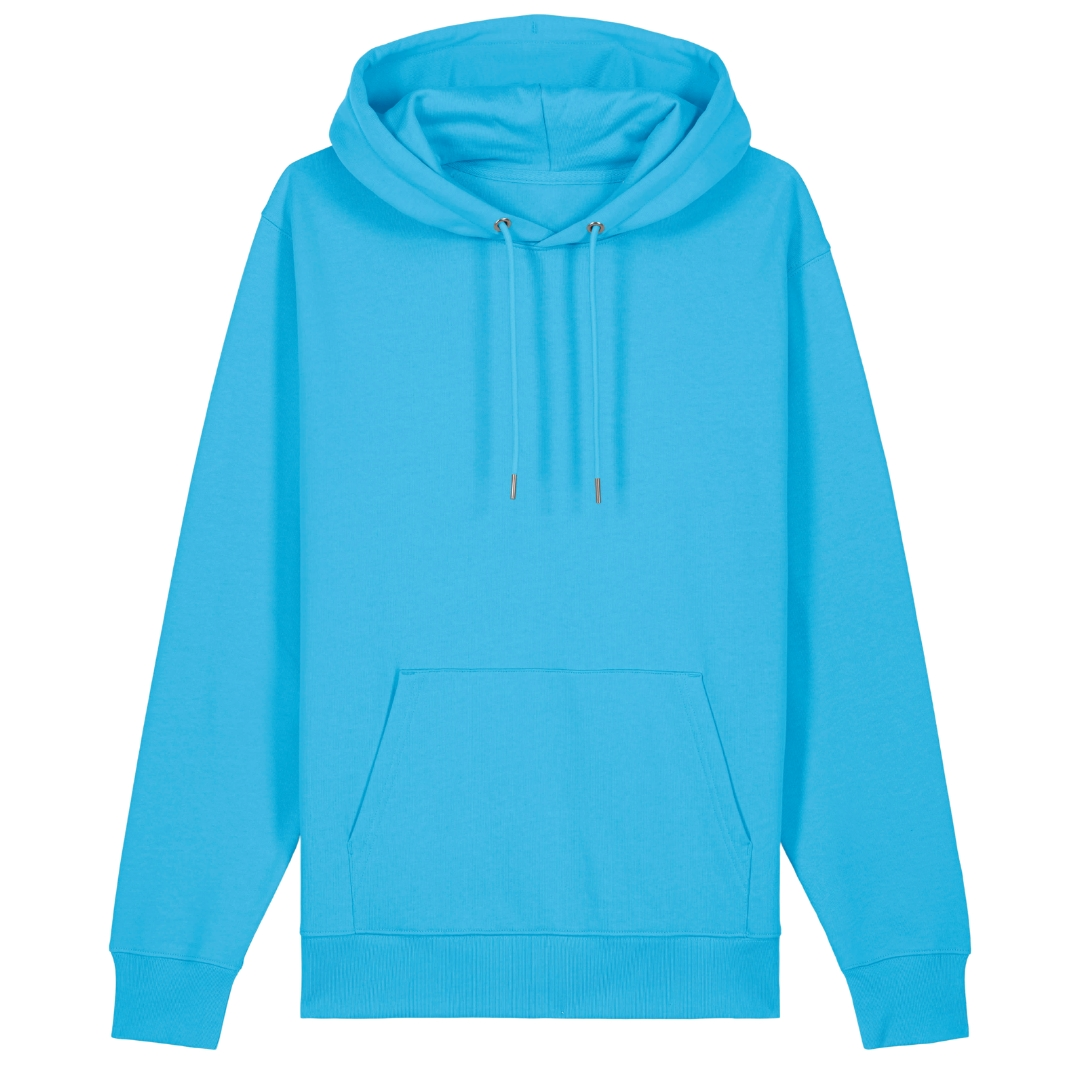 Wie wundervoll bist Du denn bitte ? Hoodie Bio Baumwolle - Aqua Blue