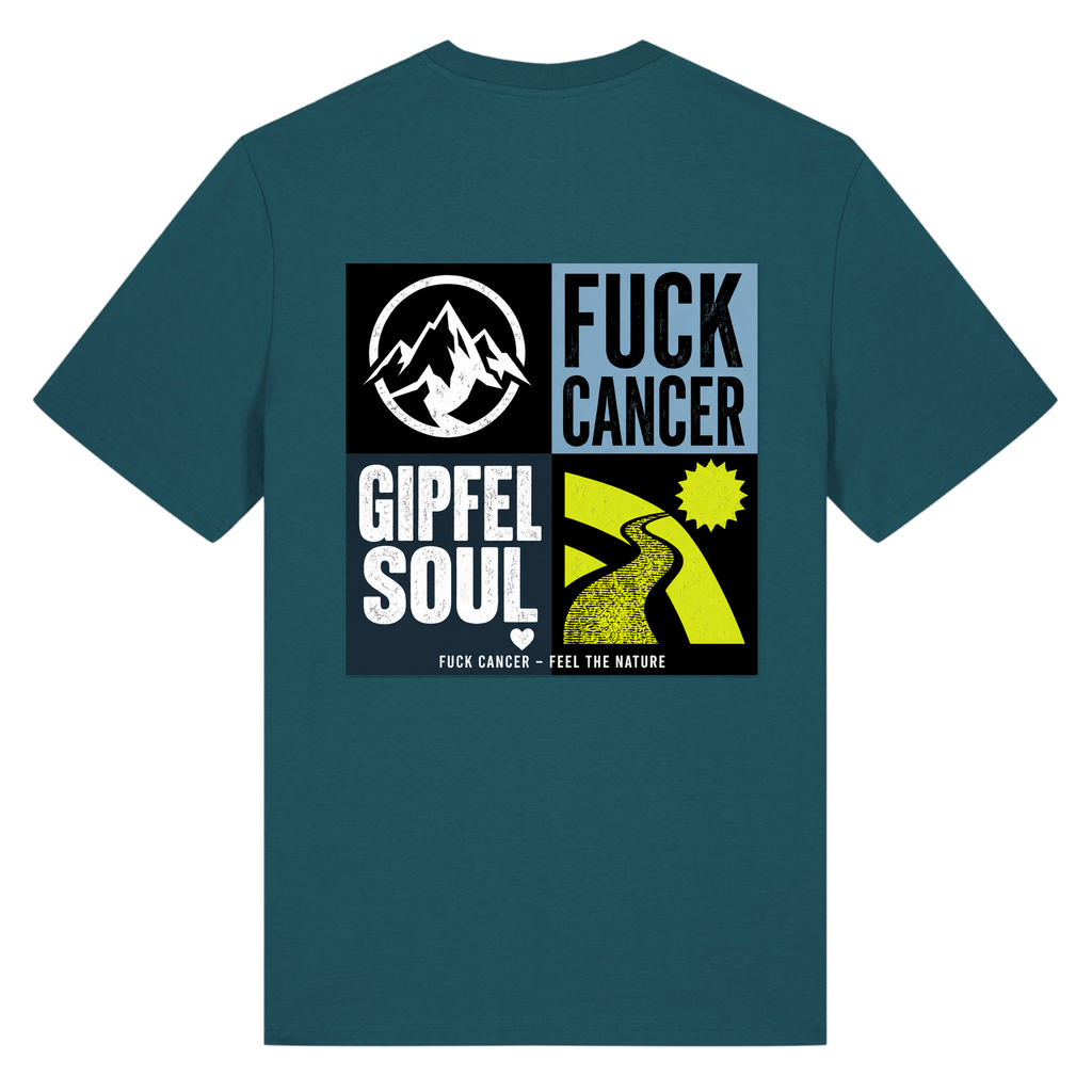 Fuck Cancer T-Shirt Gipfelsoul Rückenprint - Stargazer - Rueckseite