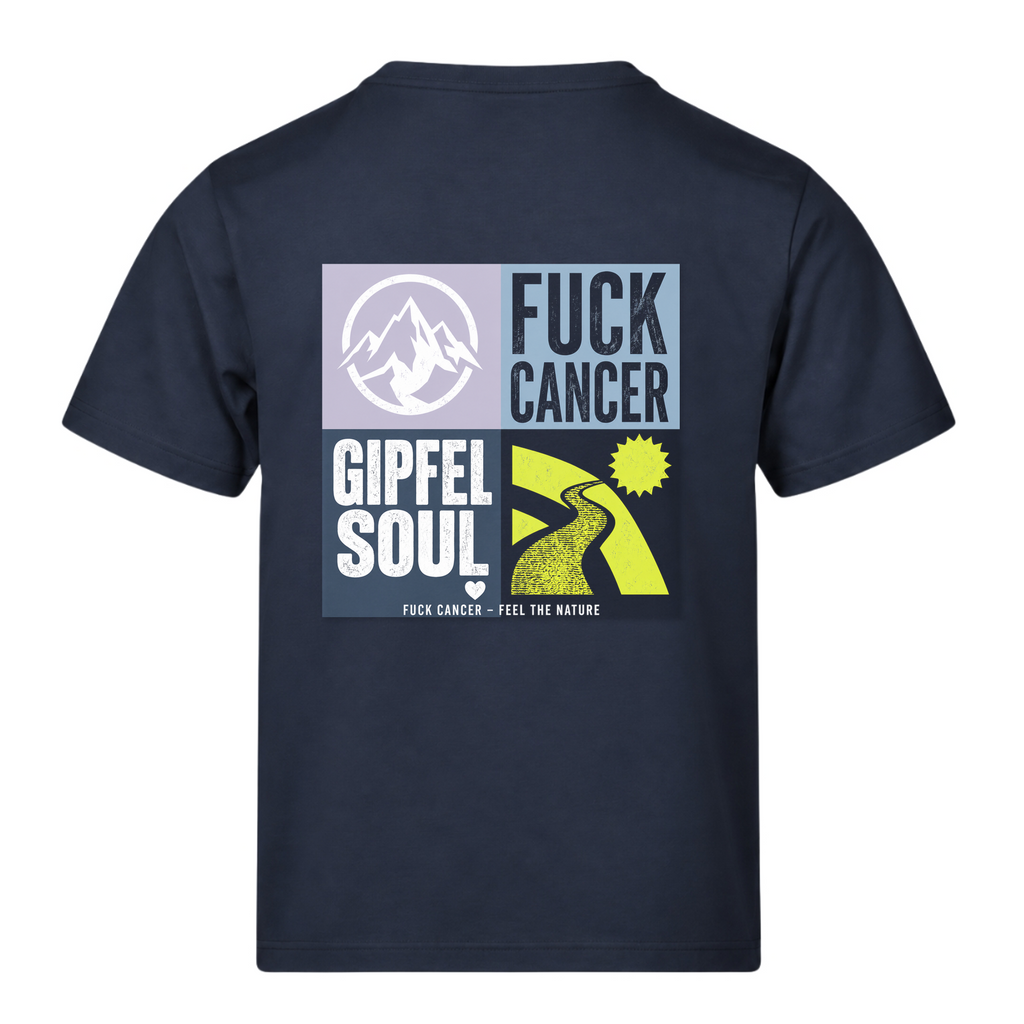 Fuck Cancer Rückenprint T-Shirt Gipfelsoul - Ink - Rueckseite