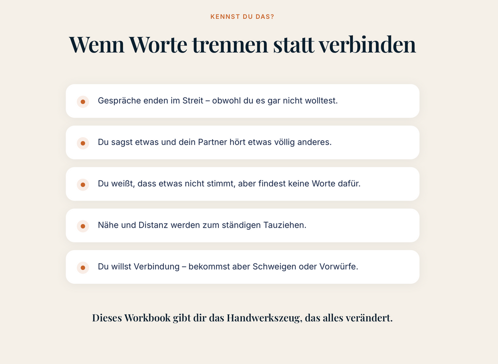 Die Kunst gehört zu werden - Vom Konflikt zur Verbindung in der Partnerschaft