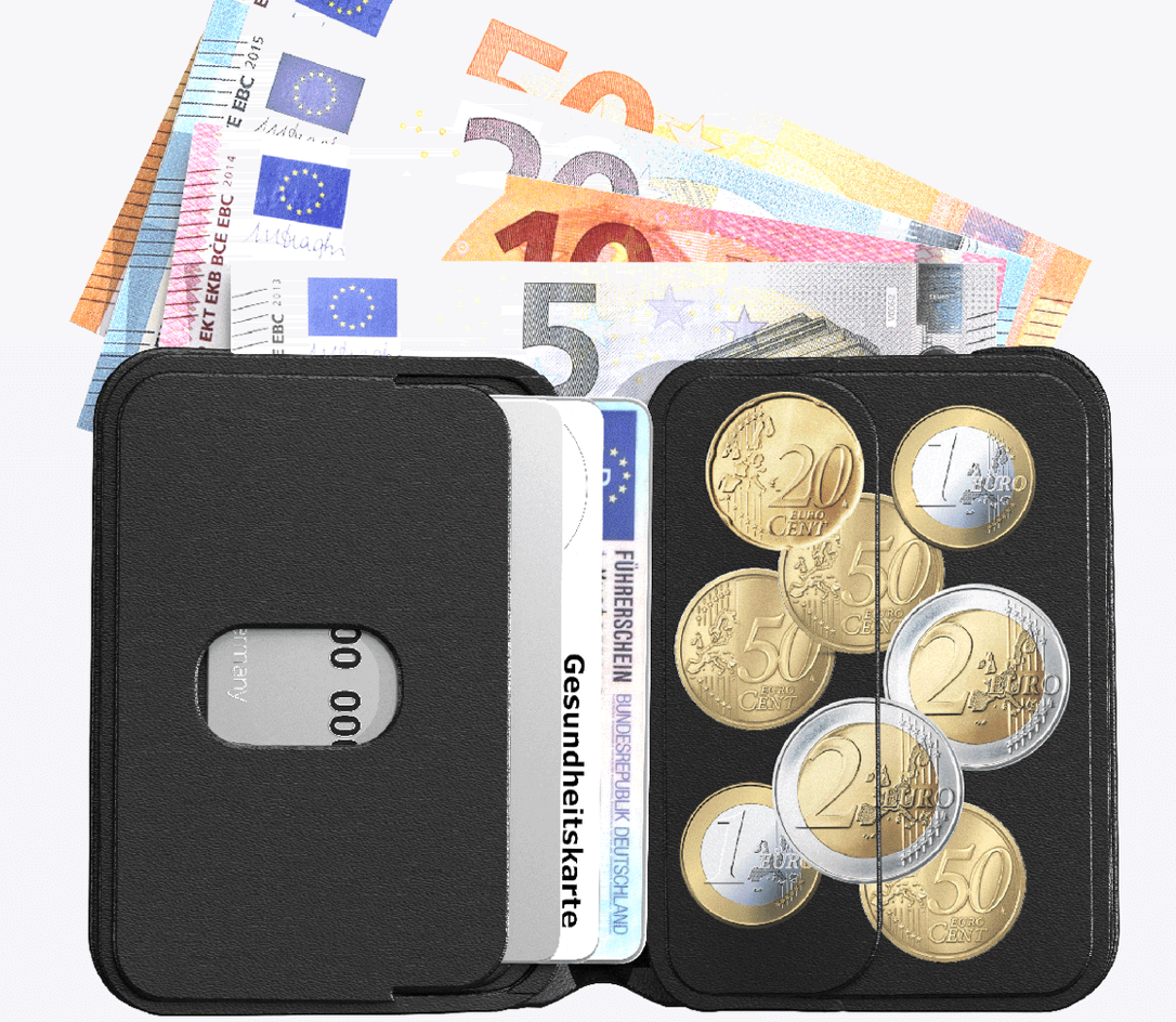 Gipfelsoul Wallet Medium für bis zu 9 Karten und Bargeld und Münzen.....