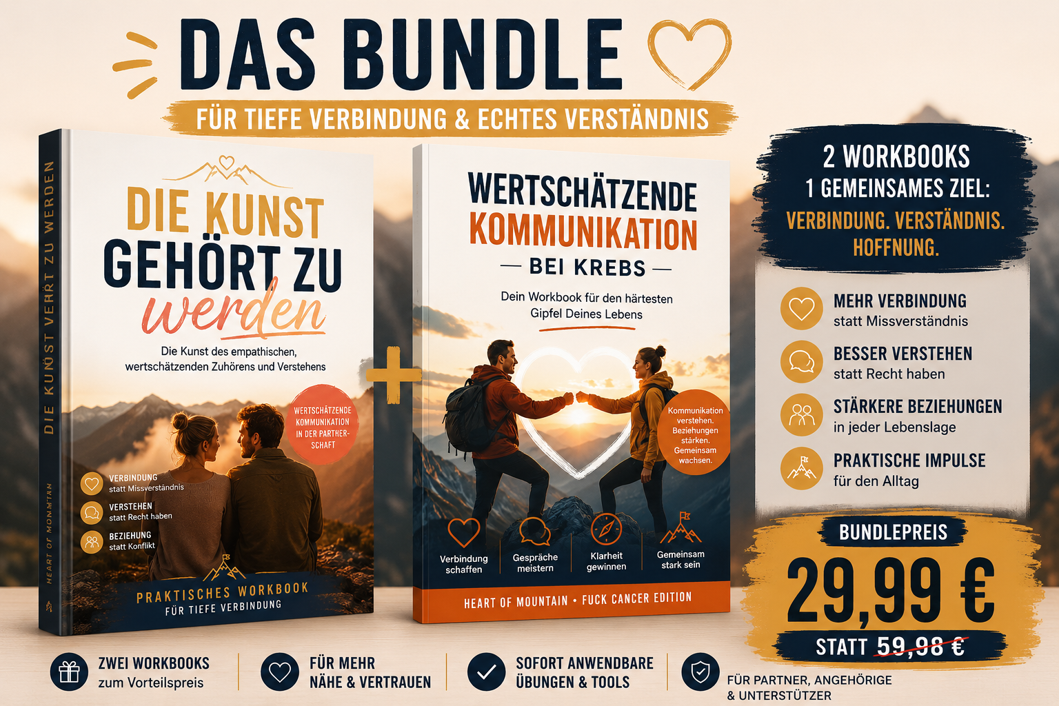 E Book Bundle "Die Kunst gehört zu werden" und "Kommunikation bei Krebs"