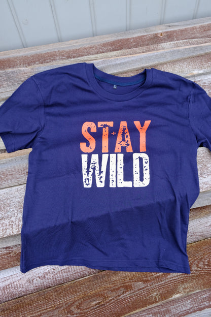 T-Shirt Stay Wild 100 % Baumwolle