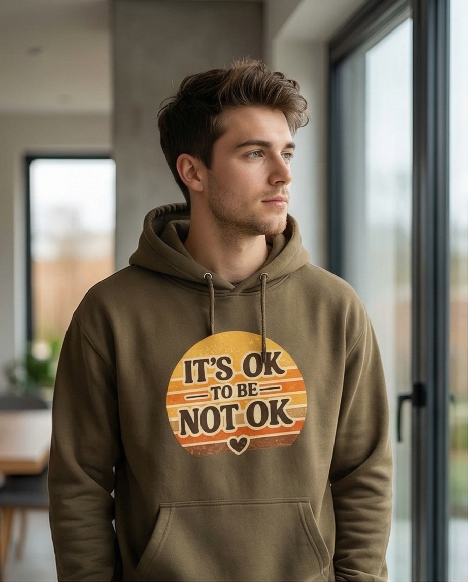 Classic Hoodie It`s ok to be not ok Retrostyle